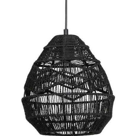 mutoni Lampe à suspension Adelaide noire Ø25  