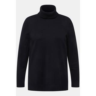 Ulla Popken  Rollkragenpullover, breite Rippbündchen, Langarm 