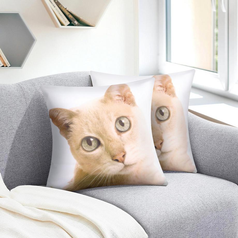 Avizar 2 Stk. Kissenbezüge Katze  