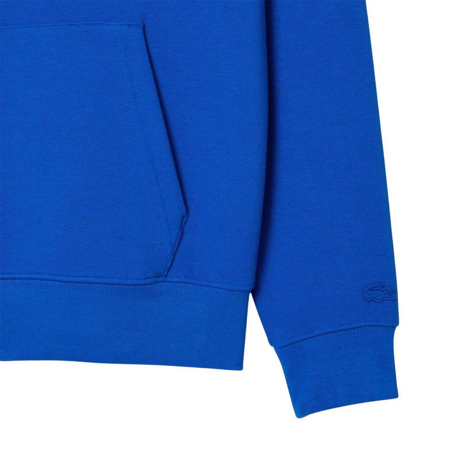 LACOSTE Felpa Con Cappuccio Piqué Di Cotone Bifacciale  