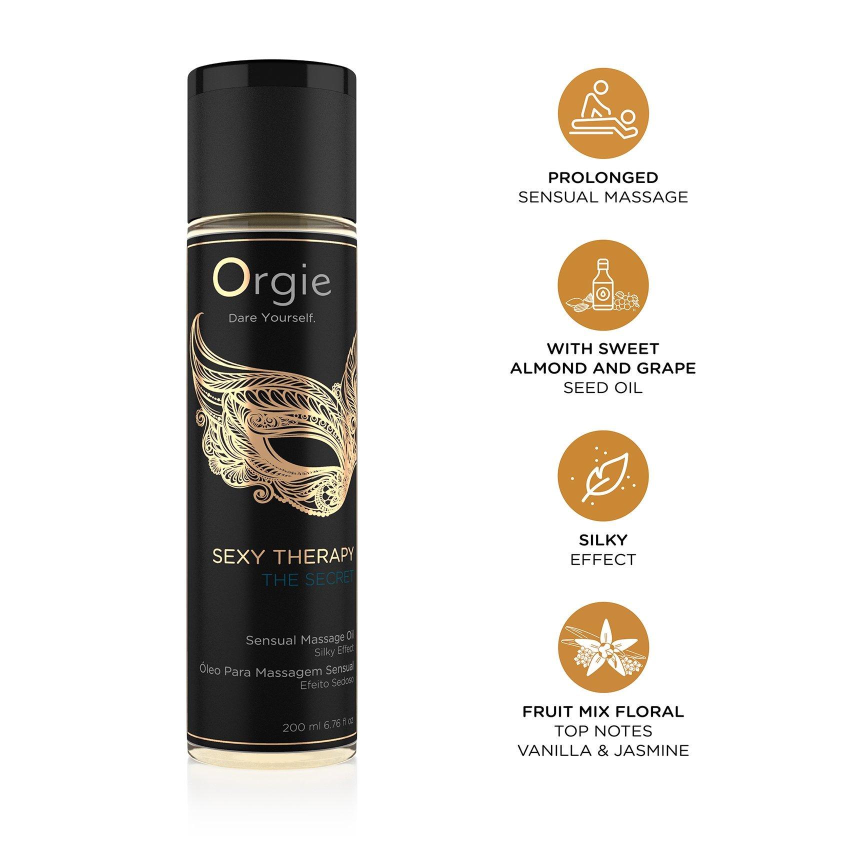 Orgie  SEXY THERAPY SENSUAL MASSAGE OIL THE SECRET 