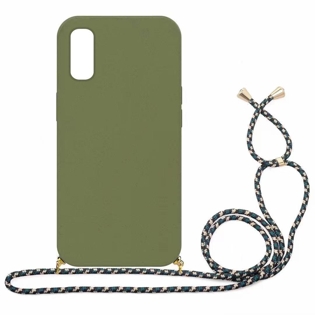 mobileup  Eco Case mit Kordel iPhone XS Max - Military Green 