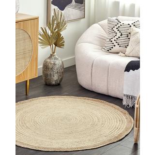 Beliani Tapis en Jute Boho MENEMEN  