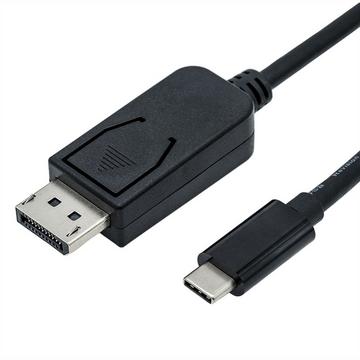 ROLINE 11045845 1 m USB tipo-C DisplayPort Nero