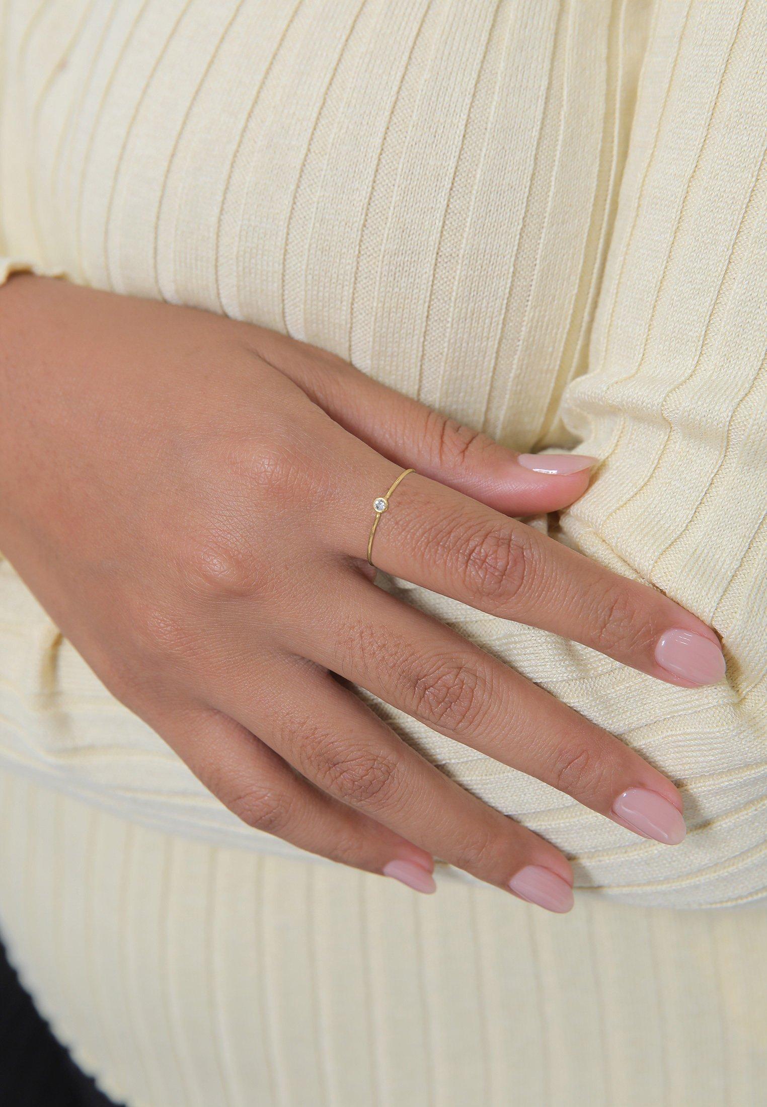 Elli  Bague Femmes Solitaire Avec Cristal 