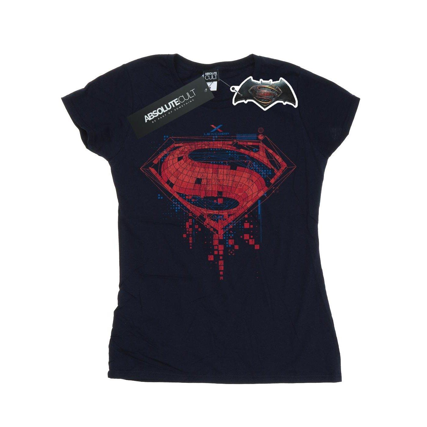 Image of Batman V Superman Geo Logo Tshirt Damen Marine S