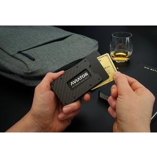 AVIATOR Smart Wallet Slide Carbon Fiber avec AirTag Clip  