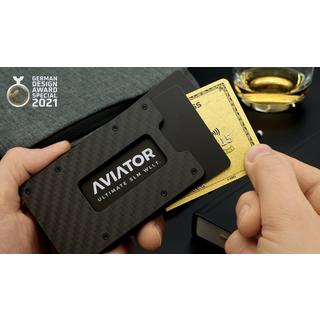 AVIATOR Aviator Wallet slide, Carbon Fiber avec AirTag Clip  