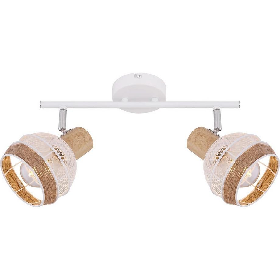 mutoni Projecteur blanc en métal Widy 2xE27  