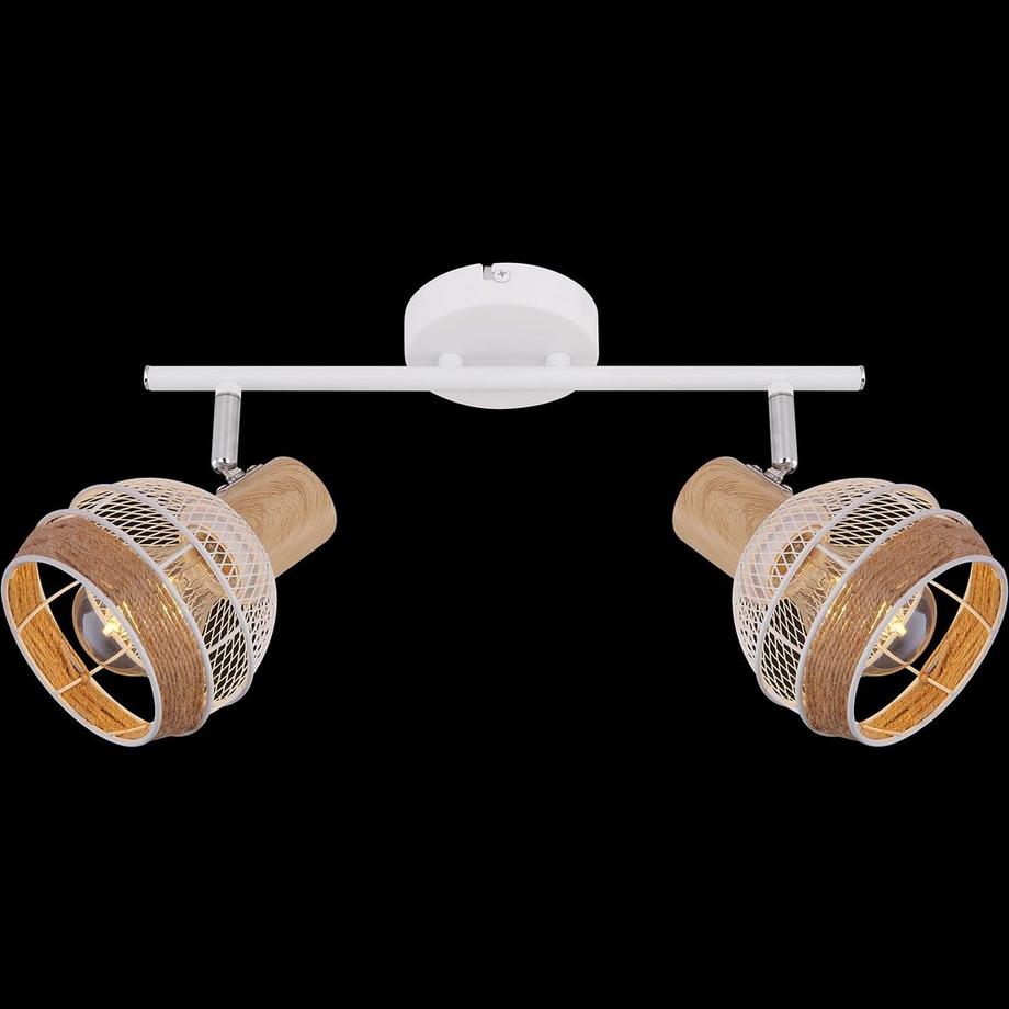 mutoni Projecteur blanc en métal Widy 2xE27  