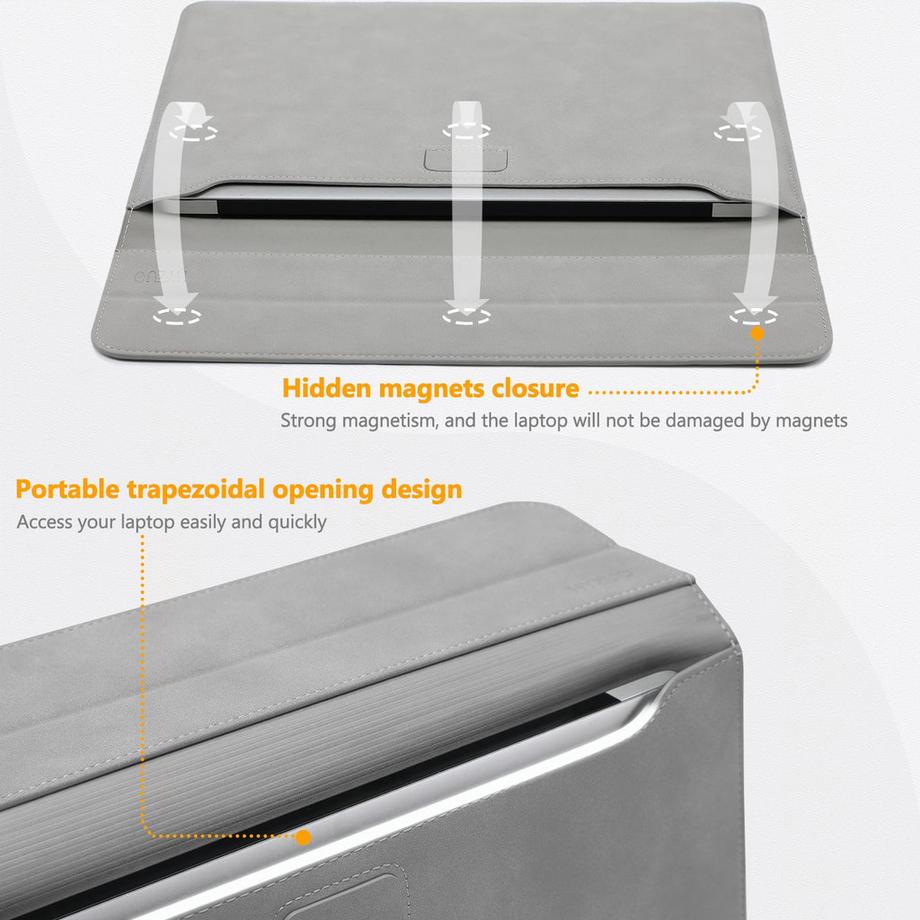 Only-bags.store Pochette pour ordinateur portable avec fonction de support  