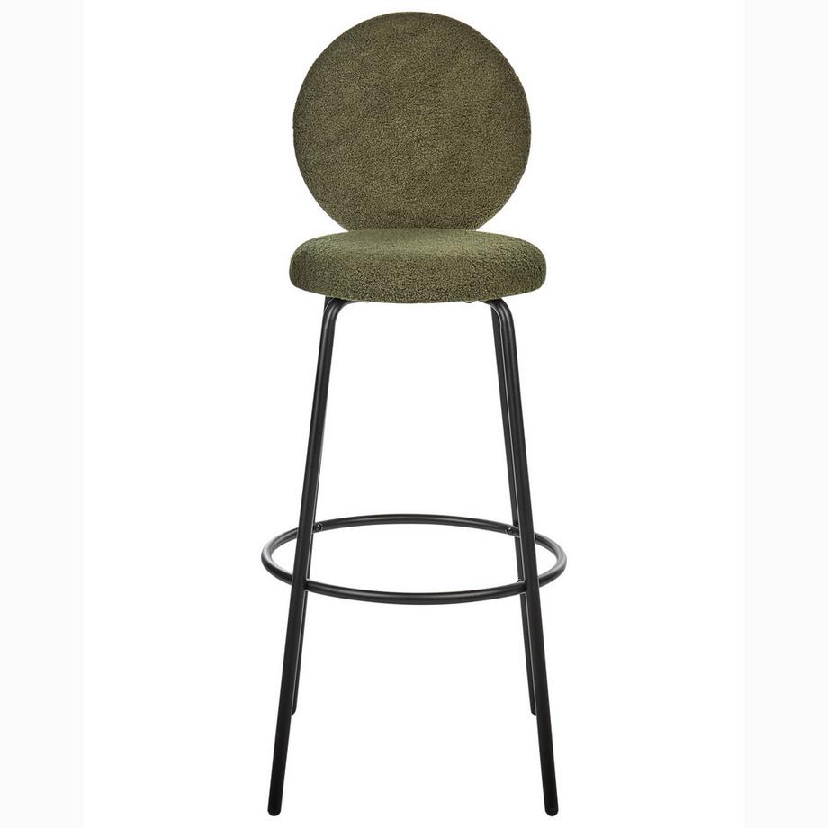 Beliani Lot de 2 chaises de bar en Bouclé  EMERY  