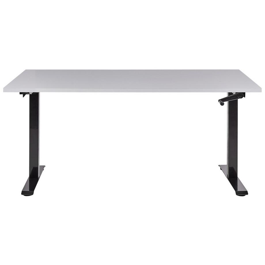 Beliani Schreibtisch manuell höhenverstellbar aus Faserplatte Modern DESTINES  