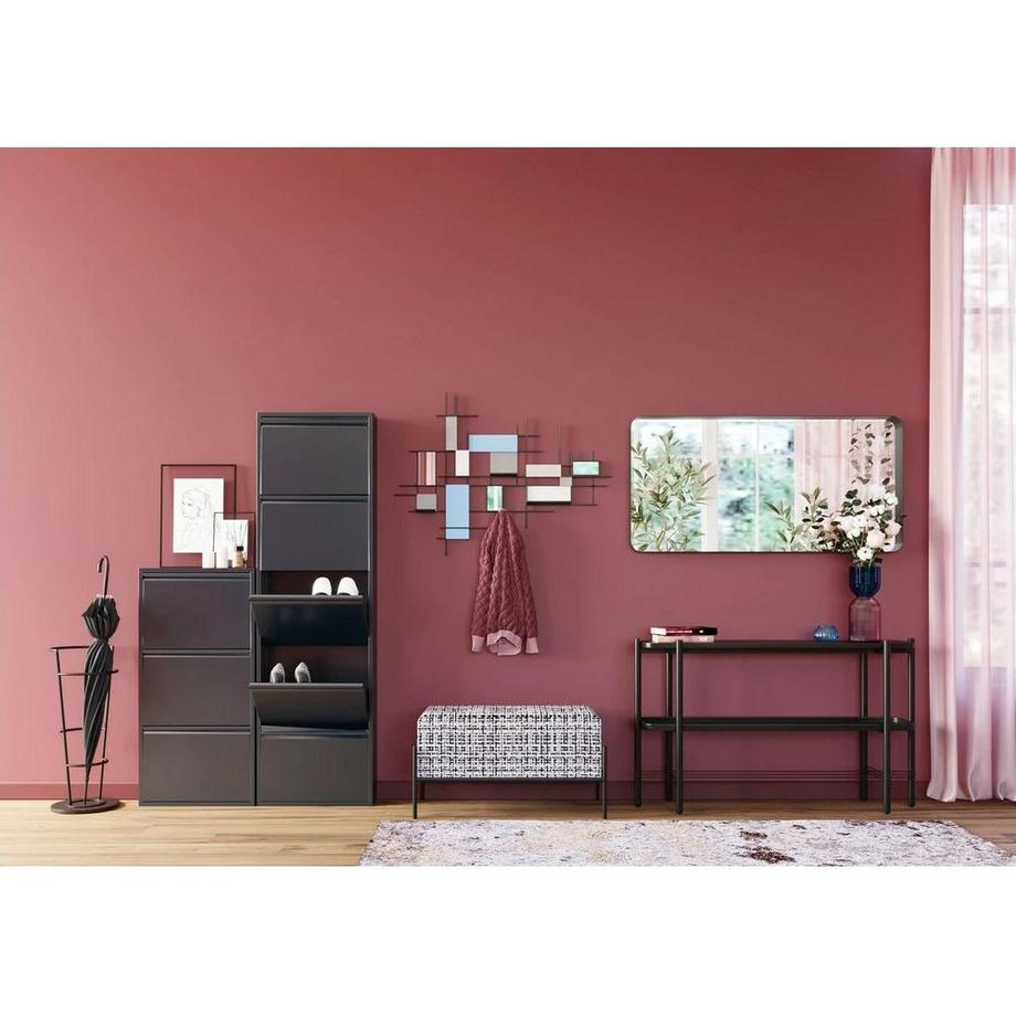 KARE Design Spiegel Shadow Soft Schwarz 120x60cm  