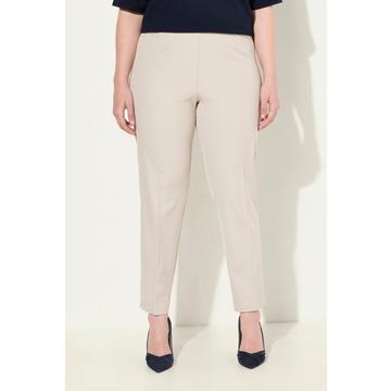 Pantalon 7/8, passepoil, taille élastique, jambe slim