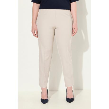 Ulla Popken  Pantalon 7/8, passepoil, taille élastique, jambe slim 