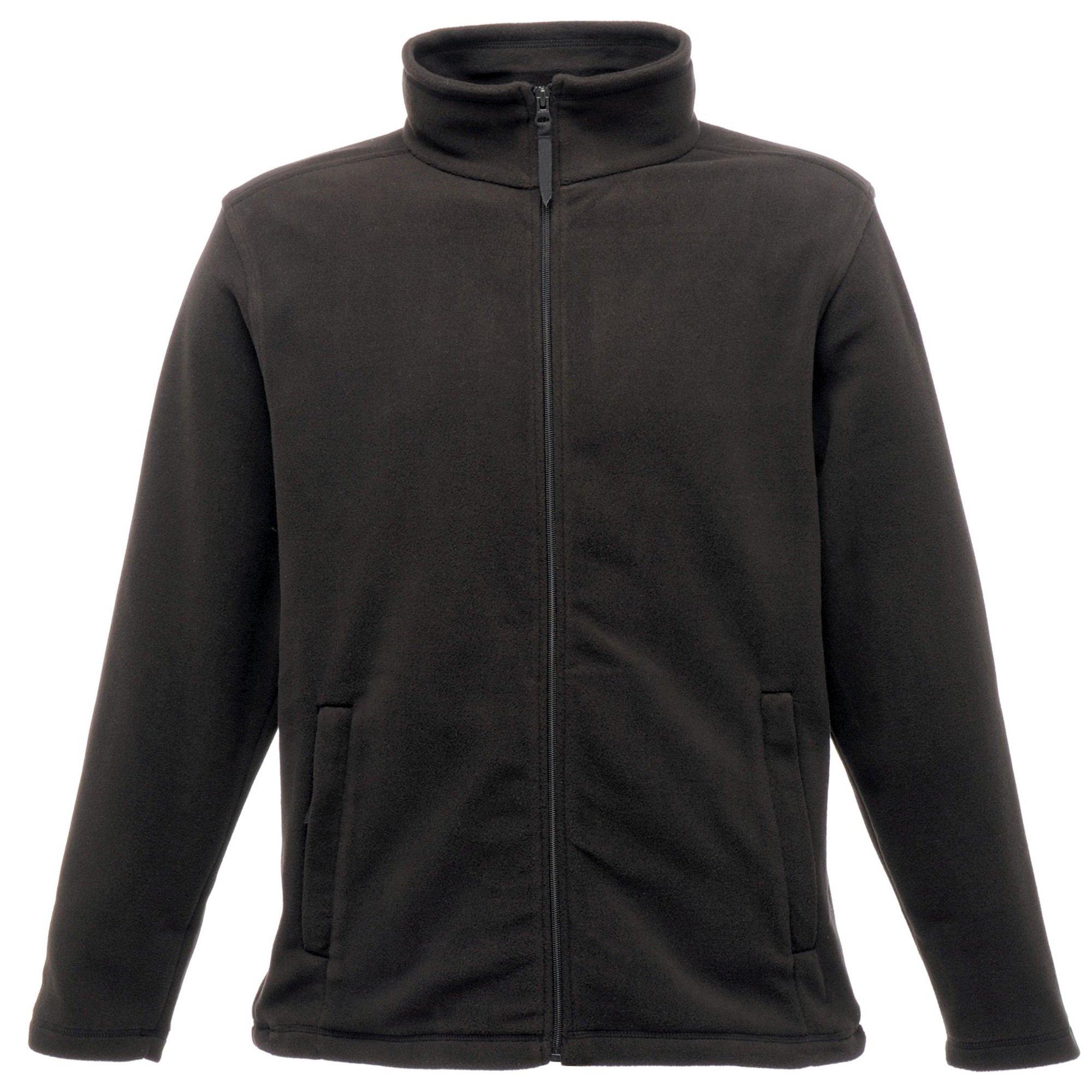 Image of Mikrofleecejacke Mit Durchgehendem Reißverschluss Herren Schwarz 3XL