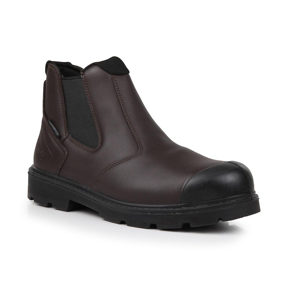 Image of Dealerstiefel, Wasserfest, Aktion Leder Unisex Grau 47
