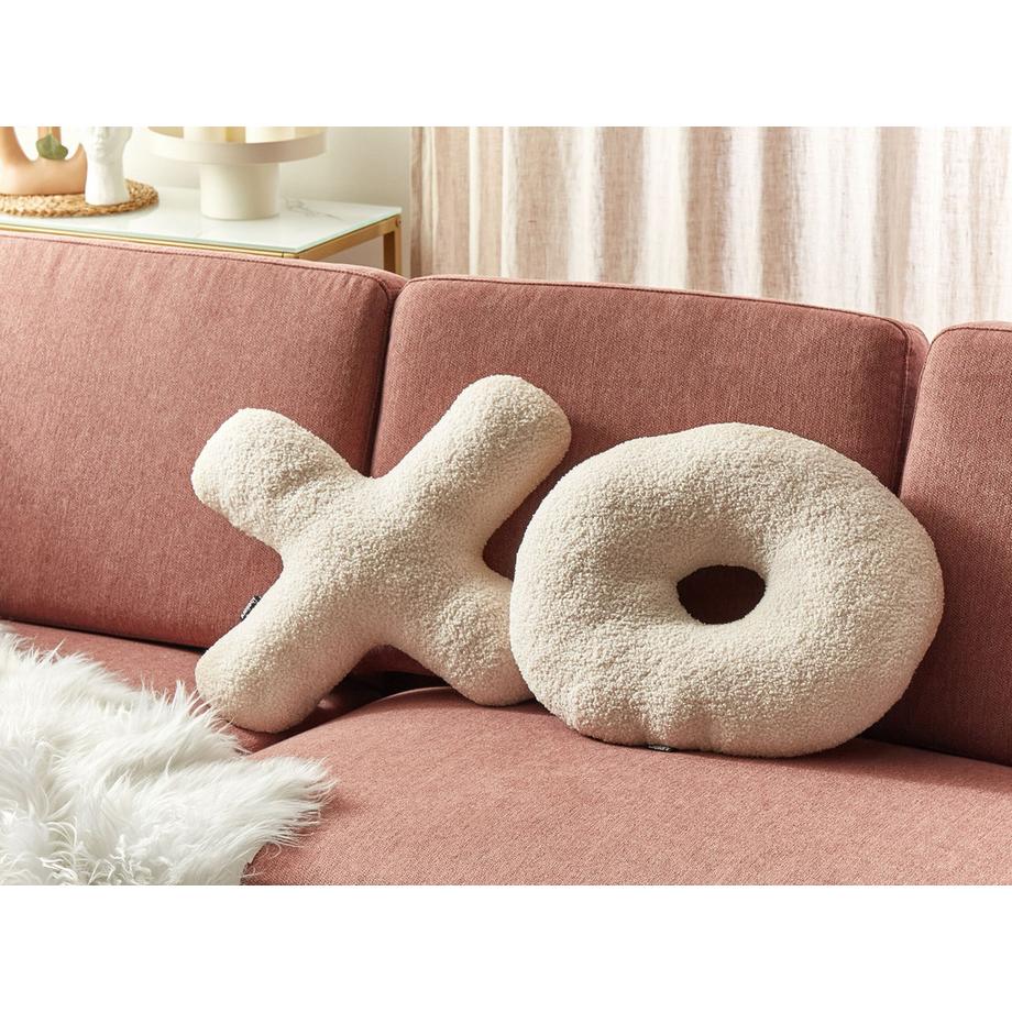 Beliani Dekokissen 2er Set aus Bouclé Modern HESPERIS  