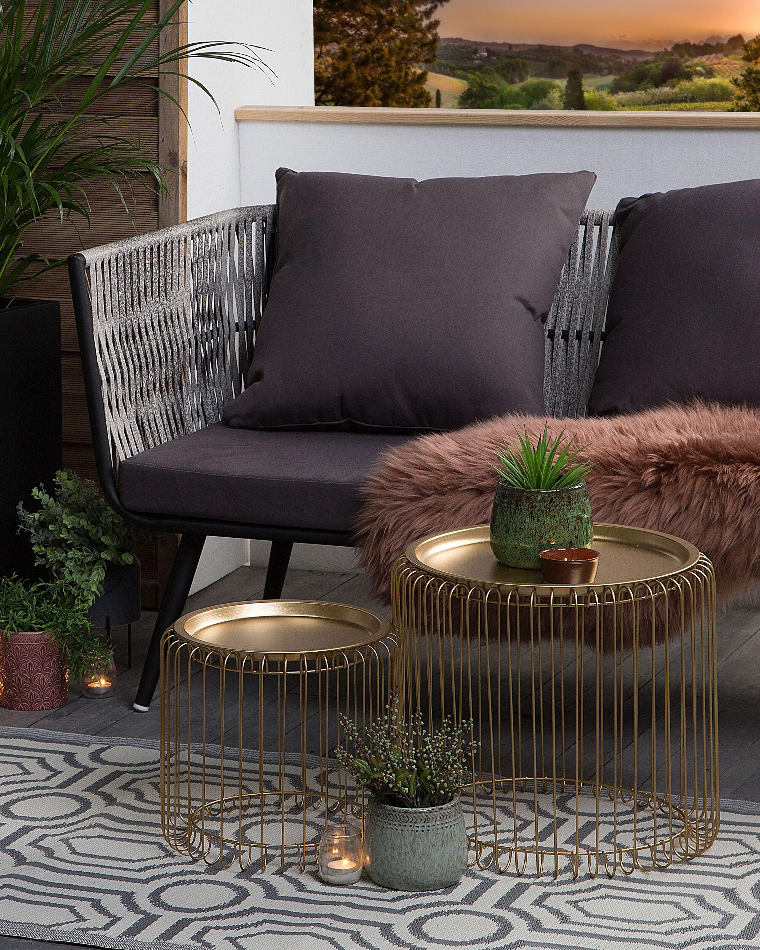 Beliani Outdoorteppich aus Polypropylen Modern BIDAR  