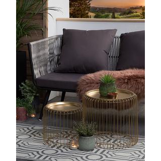 Beliani Outdoorteppich aus Polypropylen Modern BIDAR  