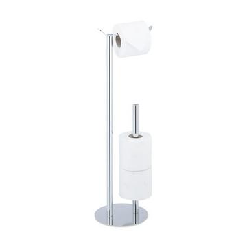 Porte-papier toilette sur pied en argent