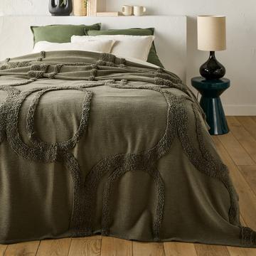 Bettüberwurf aus getufteter Baumwolle