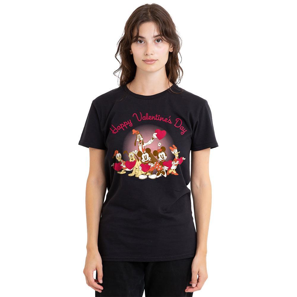 MICKEY MOUSE Happy Valentinstag bedrucktes T-Shirt  