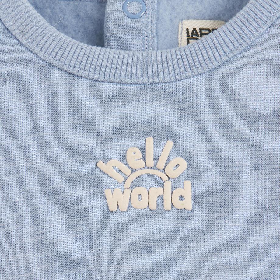 La Redoute Collections  Sweatshirt mit Rundhalsausschnitt und Druckknopfleiste 