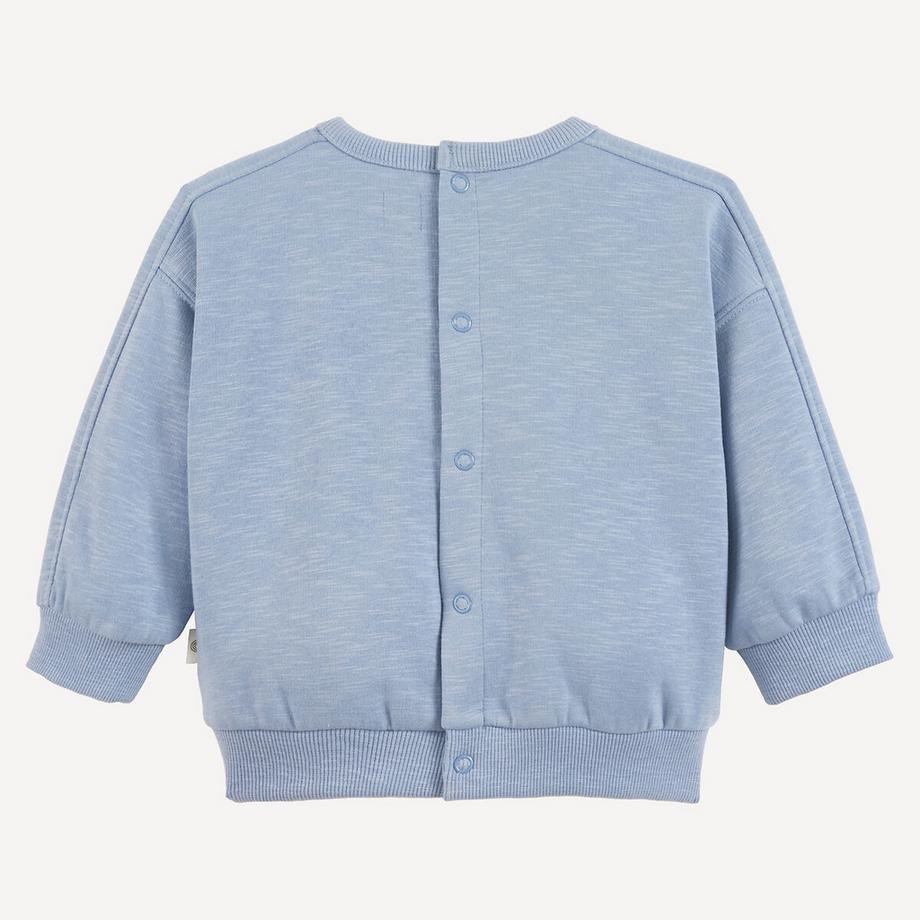 La Redoute Collections  Sweatshirt mit Rundhalsausschnitt und Druckknopfleiste 
