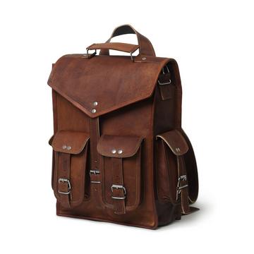 2 in 1 Convertible Leder Laptop Messenger Rucksack, Vintage Brown Leder Laptop Rucksack, Leder