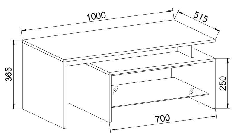 VCM Table basse en bois Pilas  