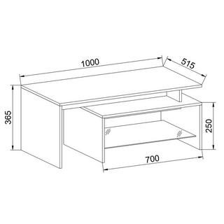 VCM Table basse en bois Pilas  