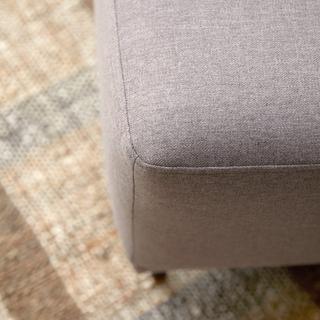Tikamoon Repose-pieds en tissu gris taupe Lars  