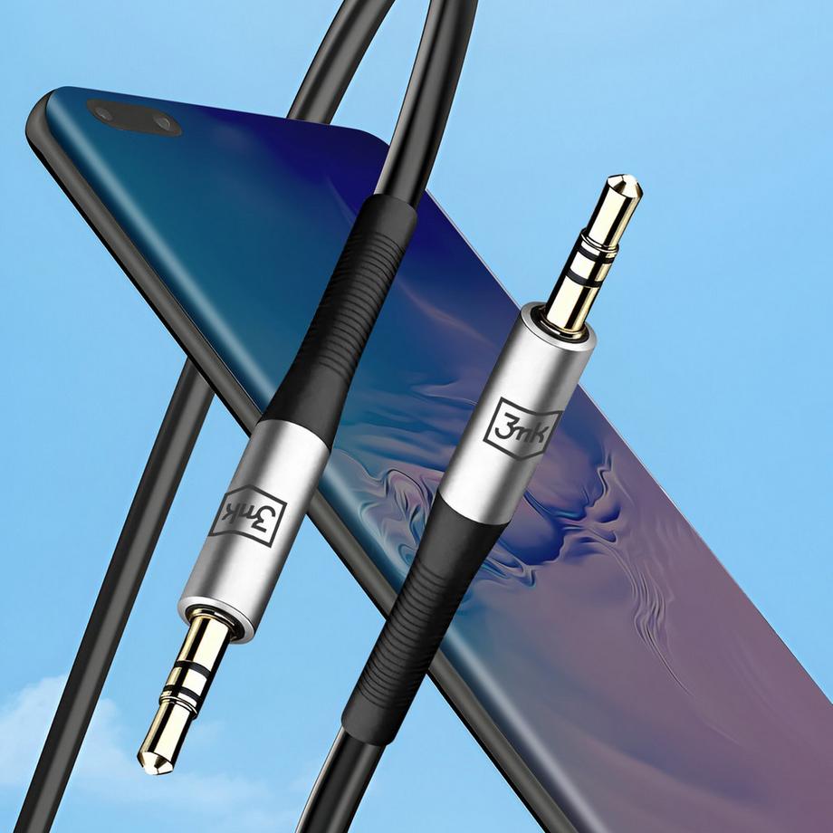 3mk Protection  Câble Auxiliaire jack 3.5mm 3mk Noir 