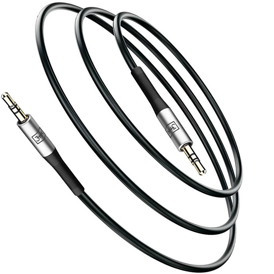 Câble Auxiliaire jack 3.5mm 3mk Noir