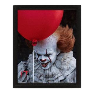 It Es, gerahmter 3D-Druck - Pennywise  