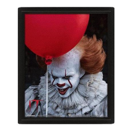 It Es, gerahmter 3D-Druck - Pennywise  