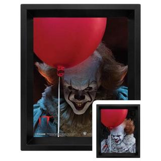 It Es, gerahmter 3D-Druck - Pennywise  