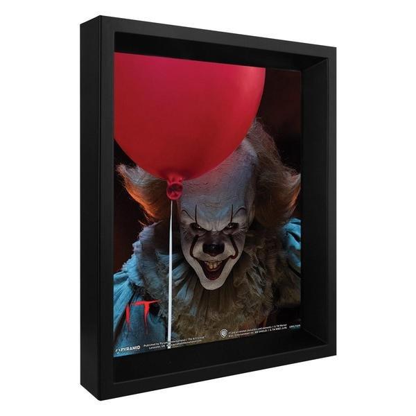 It Es, gerahmter 3D-Druck - Pennywise  