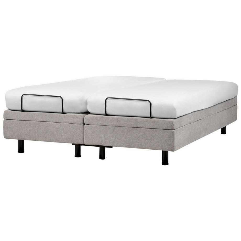 Beliani Letto regolabile senza testiera en Tessuto Moderno DUKE II  