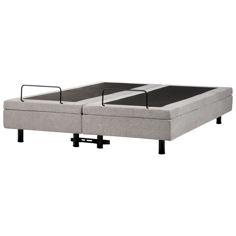 Beliani Letto regolabile senza testiera en Tessuto Moderno DUKE II  