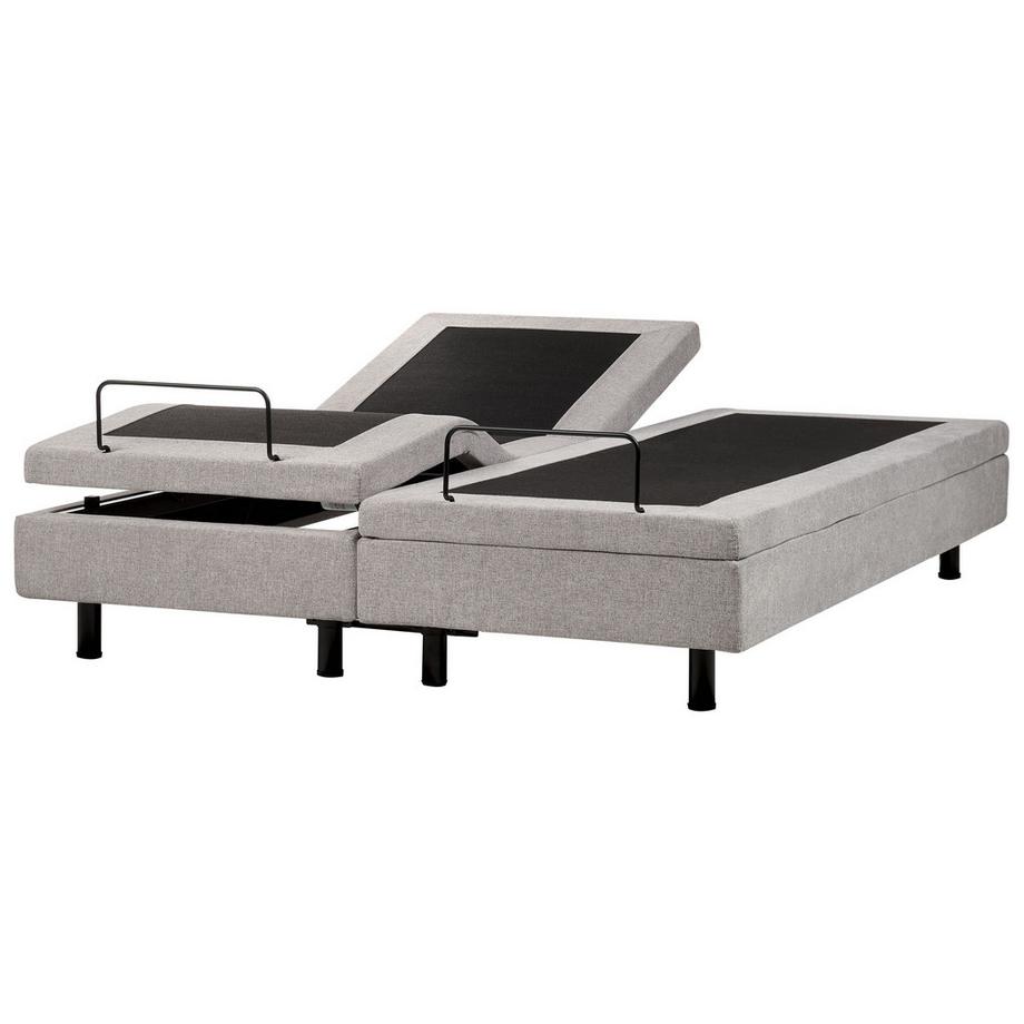Beliani Letto regolabile senza testiera en Tessuto Moderno DUKE II  