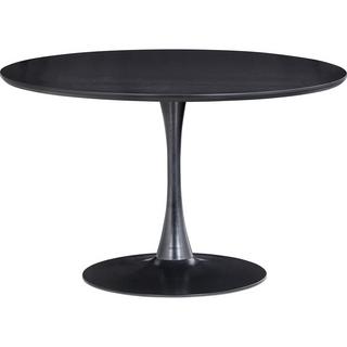 mutoni Tavolo da pranzo Sammy base tonda a tromba nera 120x120  