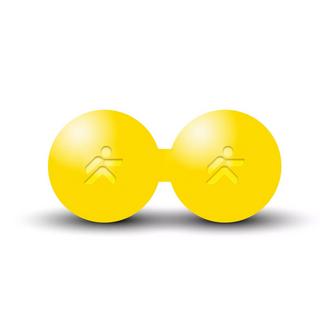 JustFit Doppelter Massageball aus Ebonit "Foam Ball" Ø 6cm JustFit  