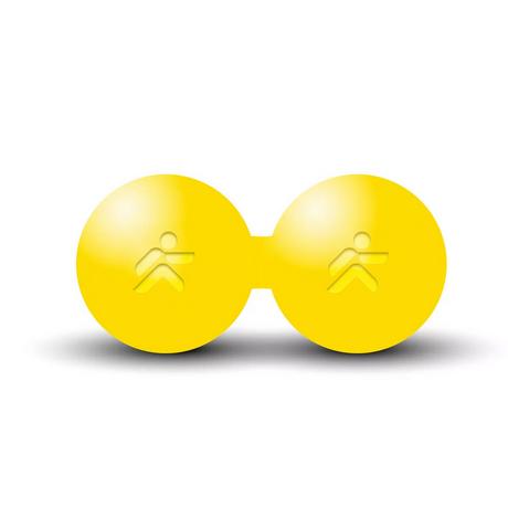 JustFit Doppelter Massageball aus Ebonit "Foam Ball" Ø 6cm JustFit  