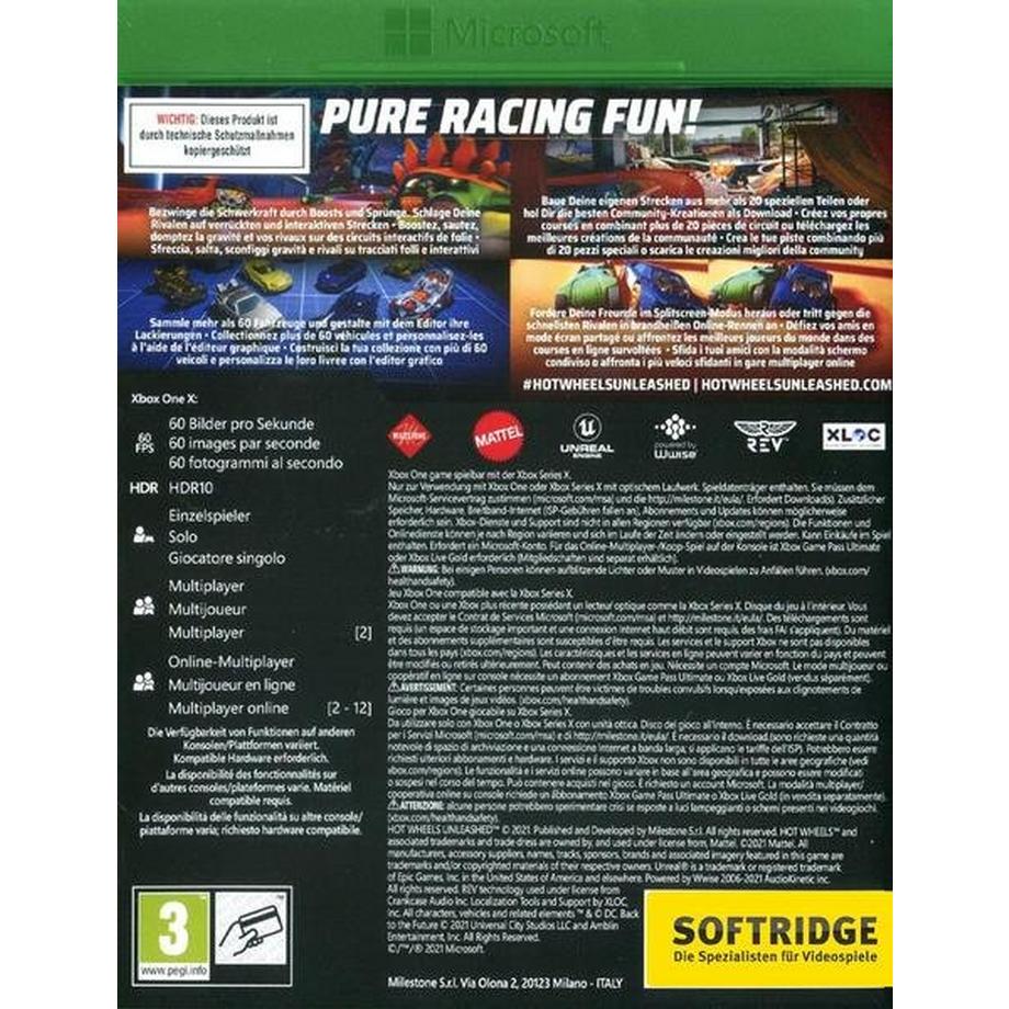 GAME  Hot Wheels Unleashed Day One Edition Premier jour Allemand, Anglais Xbox One 