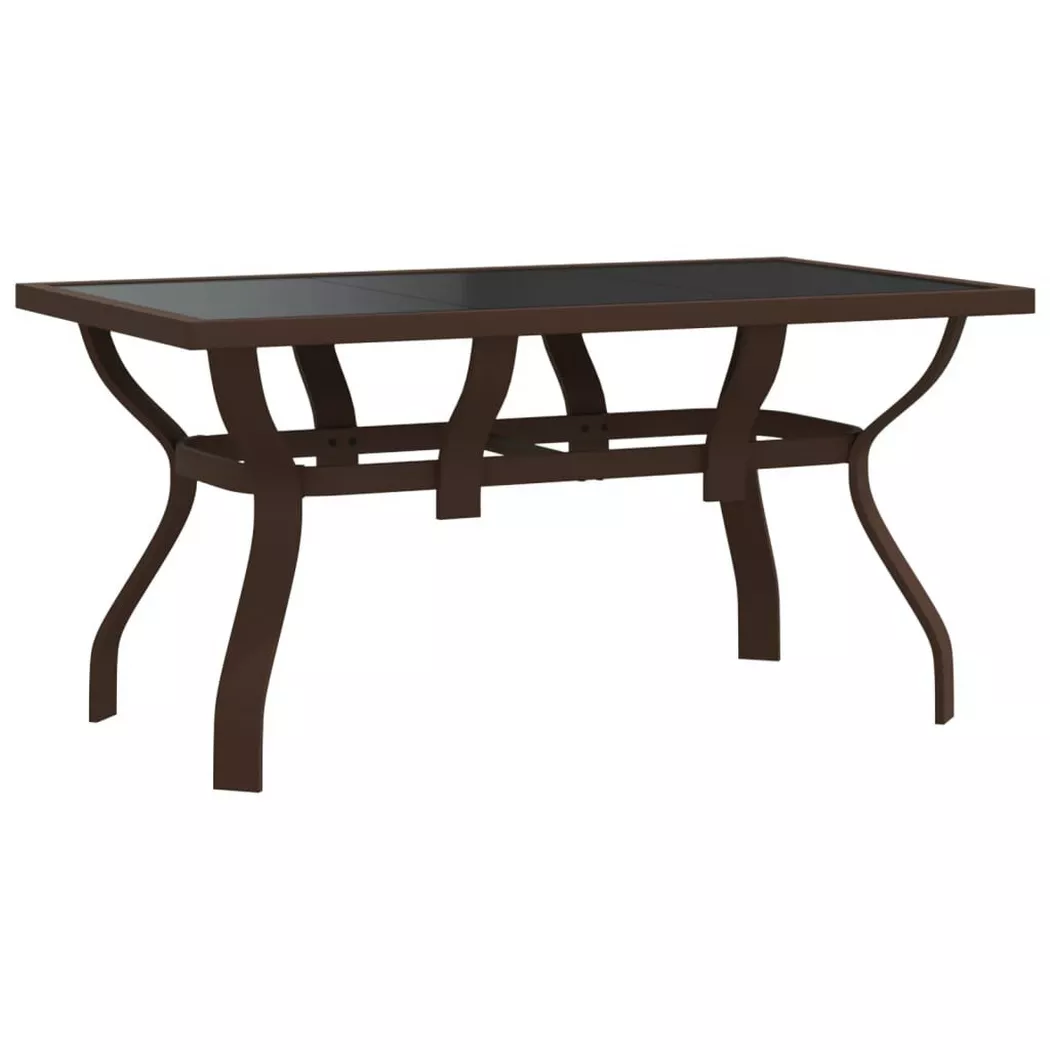 VidaXL - Table de jardin acier, One Size, Marron