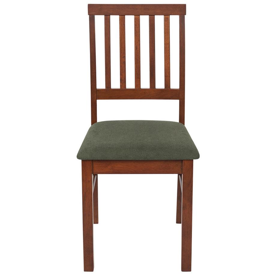 Beliani Esszimmerstuhl 2er Set aus Gummibaumholz  ORONO  