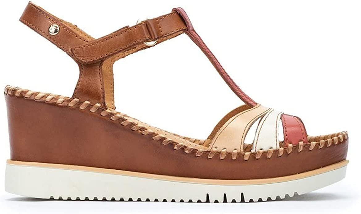 Image of Aguadulce - Leder Sandale Damen Rot 40